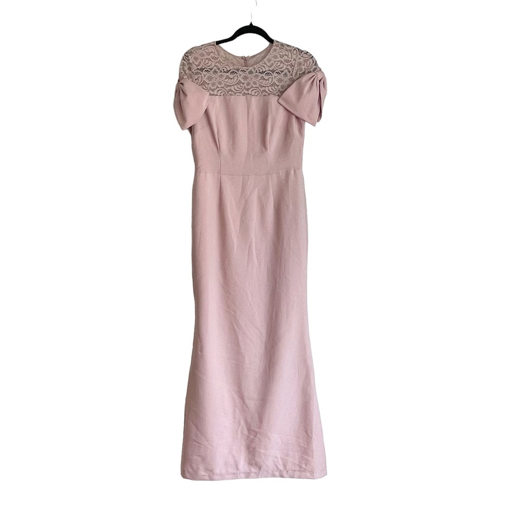 Js Collections Annalise Bow Mermaid Gown In Pink … - image 4